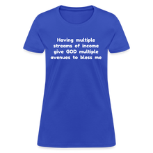 Load image into Gallery viewer, Multiple Streams of Blessings - Women's - royal blue
