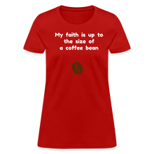 Load image into Gallery viewer, Coffee Bean Faith - Women's - red