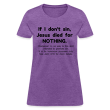 Load image into Gallery viewer, Sense of Humor - Women's (See disclaimer) - purple heather