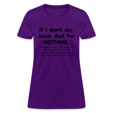 Load image into Gallery viewer, Sense of Humor - Women&#39;s (See disclaimer) - purple
