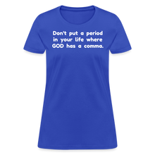 Load image into Gallery viewer, God&#39;s Plan - Women&#39;s - royal blue
